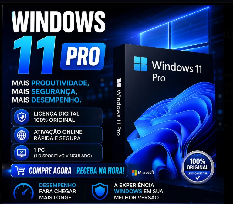 Marketplace · Windows 11 Pro – Chave de Ativação Original
